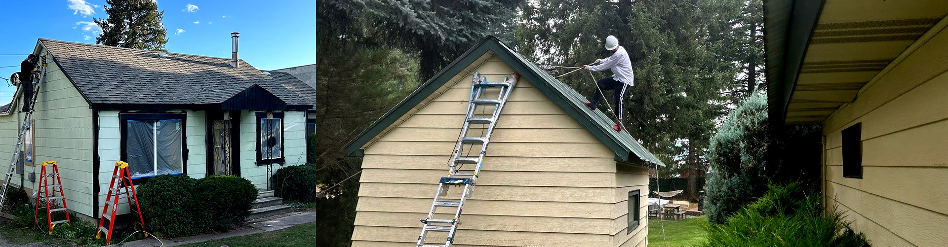 Freshly painted home exterior by LAV Spokane Painting
