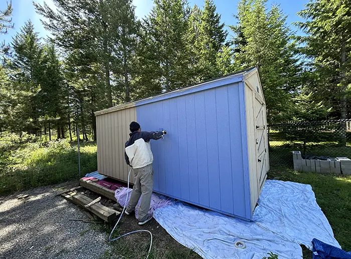Exterior house painting service showcasing freshly painted walls and vibrant colors for a stunning curb appeal.