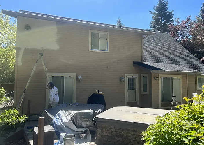 Interior house painting service showcasing vibrant colors and professional finish on a home.