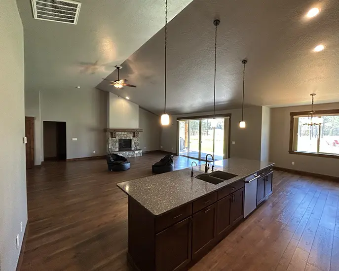 finished room after interior painting and floor installation