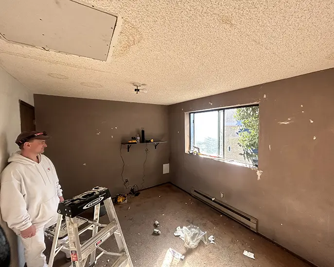 preparing a room before interior painting